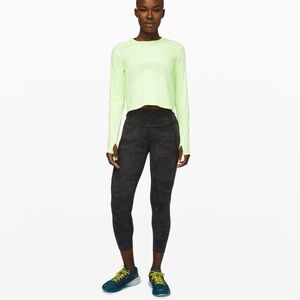 Lululemon Fast and Free High-Rise Crop II 23"  Incognito Camo Multi Grey 10